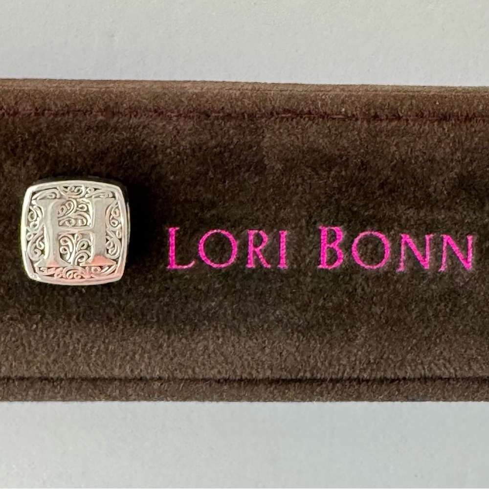 LORI BONN H Initial Sterling Silver Slide Charm For Bracelet “H Is For Hot” - Picture 3 of 10